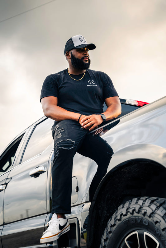 KickinitwithQ Logo Unisex Softstyle T-Shirt (Black)